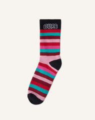 Chaussettes Rayées Curb En Coton Red | Lanvin Men
