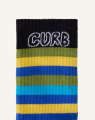 Chaussettes Rayées Curb En Coton | Lanvin Men