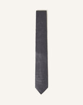 Grey Silk Chevron Striped Tie | Lanvin Men