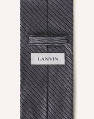 Grey Silk Chevron Striped Tie | Lanvin Men