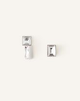 Silver Rhythmique Asymmetrical Earrings | Lanvin Women