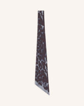 Grey Leopard Print Silk Twilly | Lanvin Women