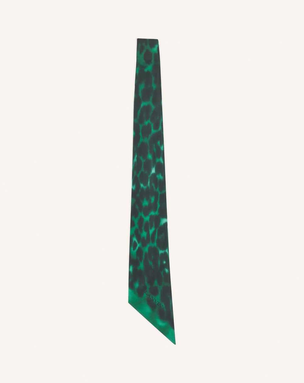 Green Leopard Print Silk Twilly | Lanvin Women