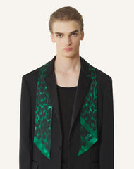 Green Leopard Print Silk Twilly | Lanvin Women