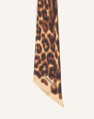 Multicolor Leopard Print Silk Twilly | Lanvin Women
