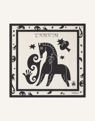 Carré Imprimé Lunar Year En Soie White | Lanvin Women