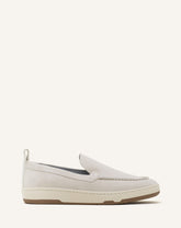 White Cruiser Suede Moccasins | Lanvin Men