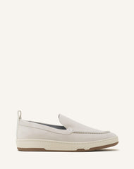White Cruiser Suede Moccasins | Lanvin Men
