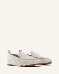 White Cruiser Suede Moccasins | Lanvin Men