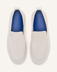 White Cruiser Suede Moccasins | Lanvin Men