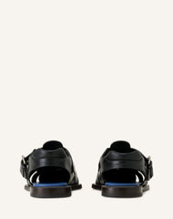 Sandale À Bout Pointu En Cuir Black | Lanvin Men