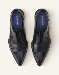 Black Brogue Oxford Shoe In Shiny Leather | Lanvin Men