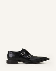 Black Monk Shoes In Glossy Leather | Lanvin Men