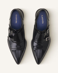 Black Monk Shoes In Glossy Leather | Lanvin Men