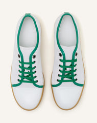 White Dbb1 Leather And Suede Sneakers | Lanvin Men