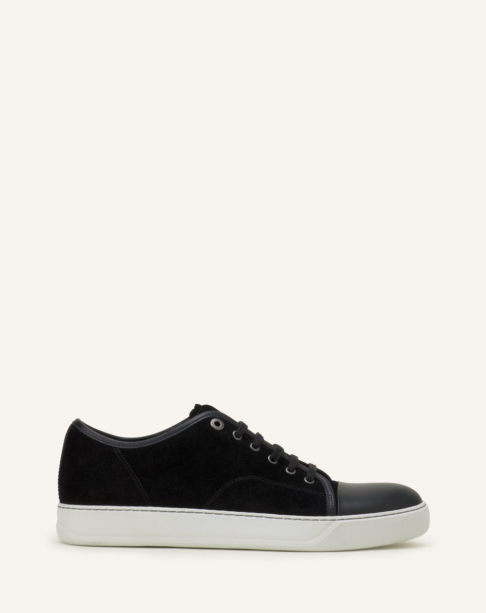 Black Dbb1 Leather And Suede Sneakers | Lanvin Men