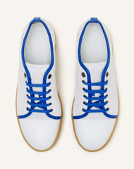 Blue Dbb1 Leather And Suede Sneakers | Lanvin Men