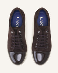 Brown Dbb1 Sneakers In Suede And Patent Leather | Lanvin Men