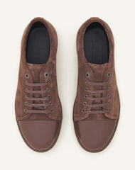 Brown Dbb1 Sneakers In Suede And Patent Leather | Lanvin Men