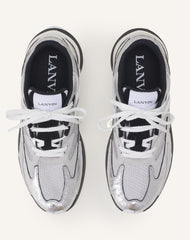 Sneakers Jla En Cuir Metallise Froisses Silver | Lanvin Women