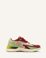 Sneakers Jla En Mesh Et Cuir Métallisé Red | Lanvin Women
