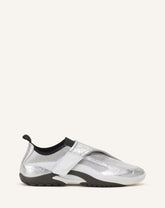 Sneaker Lnv1 En Cuir Metallise Froisse Black | Lanvin Women