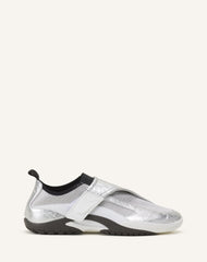Sneaker Lnv1 En Cuir Metallise Froisse Black | Lanvin Women