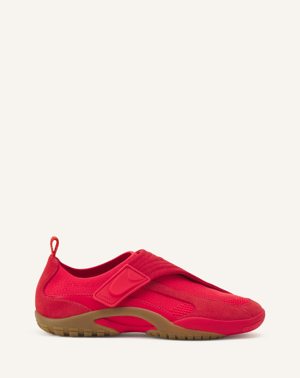Sneaker Lnv1 En Suede Tricote Red | Lanvin Women