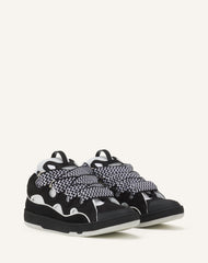 Grey Curb Leather Sneakers | Lanvin Women