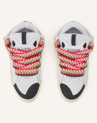 White Leather Curb Sneakers | Lanvin Women