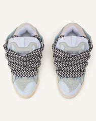 Blue Leather Curb Sneakers | Lanvin Women