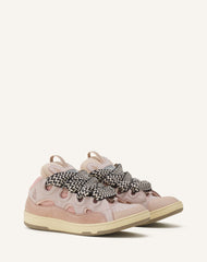 Pink Leather Curb Sneakers | Lanvin Women