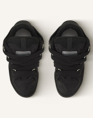 Black Leather Curb Sneakers | Lanvin Men