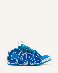 Curb Sneakers En Cuir À Patch Blue | Lanvin Women