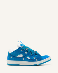 Curb Sneakers En Cuir À Patch Blue | Lanvin Women