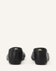 Black The Ballerina Flat In Leather | Lanvin Women