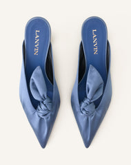 Mule À Talon Midnight Step Noeud En Satin Blue | Lanvin Women