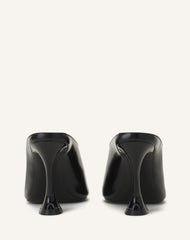 Black Midnight Step Mule In Patent Leather | Lanvin Women
