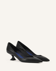 Black Midnight Step Pump In Leather | Lanvin Women