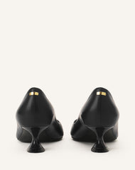Black Midnight Step Pump In Leather | Lanvin Women
