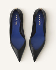 Black Midnight Step Pump In Leather | Lanvin Women