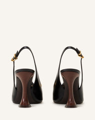 Escarpin Slingback En Cuir Avec Piercing Black | Lanvin Women