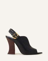 Sandale En Cuir À Boucle 100mm Black | Lanvin Women