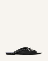 Mule Plate Pointue A Studs Black | Lanvin Women