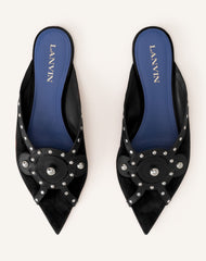 Mule Plate Pointue A Studs Black | Lanvin Women