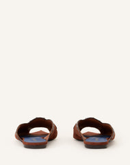 Mule Plate Pointue A Studs Brown | Lanvin Women