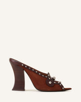Mule A Clous 100mm Brown | Lanvin Women