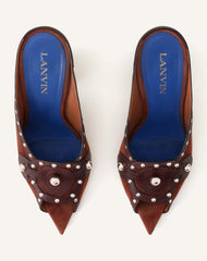 Mule A Clous 100mm Brown | Lanvin Women