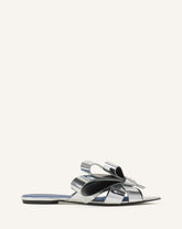 Mule Plates Cadeau En Cuir Metallic Silver | Lanvin Women