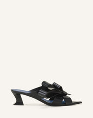 Mule À Talon Cadeau En Cuir Black | Lanvin Women